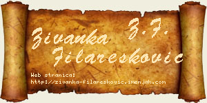 Živanka Filaresković vizit kartica